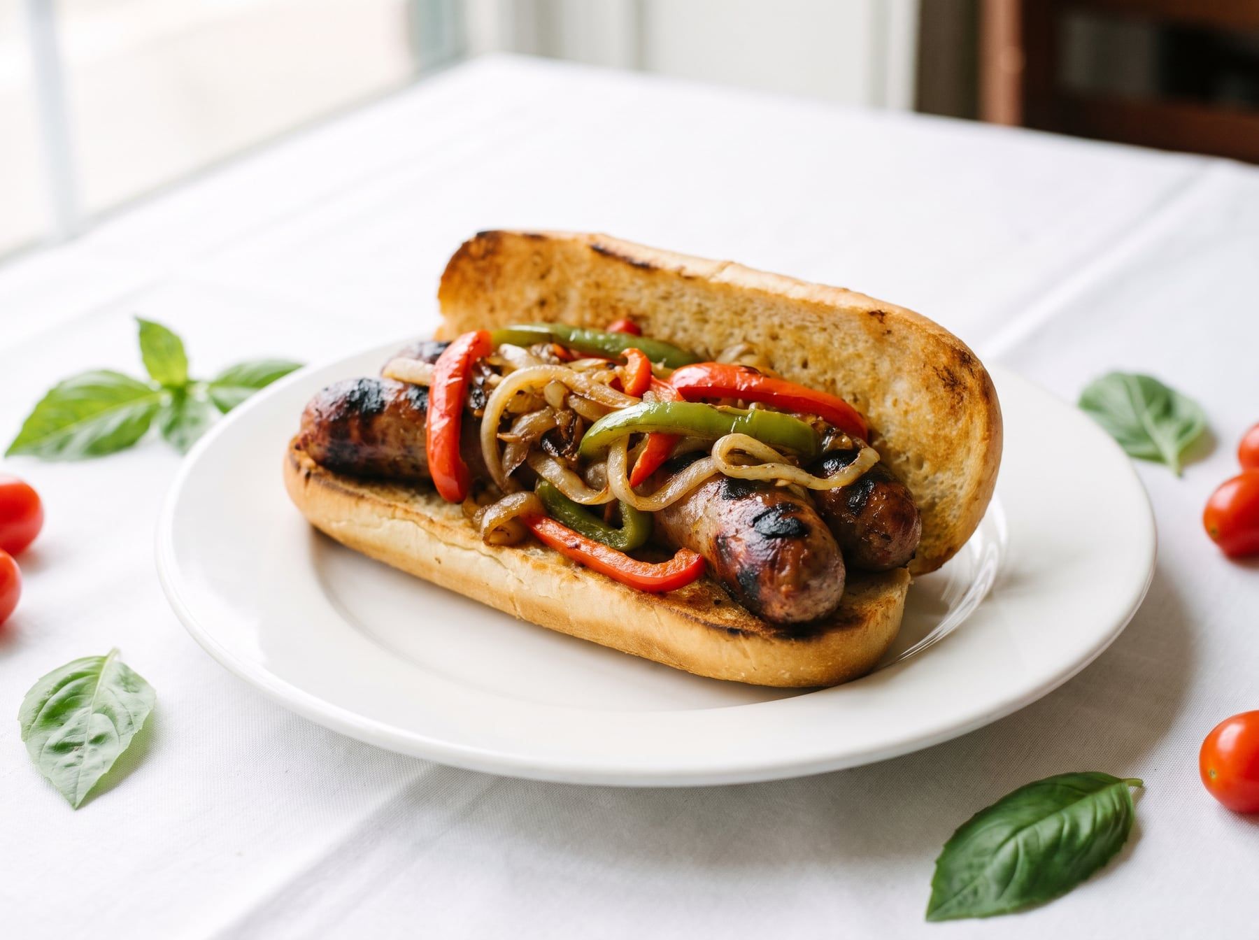 A sausage and pepper hero